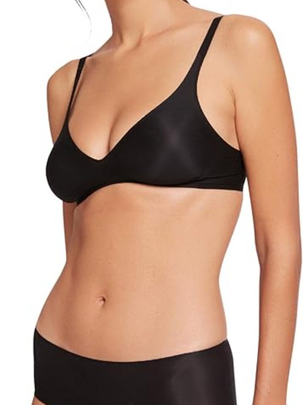 $130 Wolford Second Skin Bralette Invisible 3W Support Cups Black 38 / 40 / 42